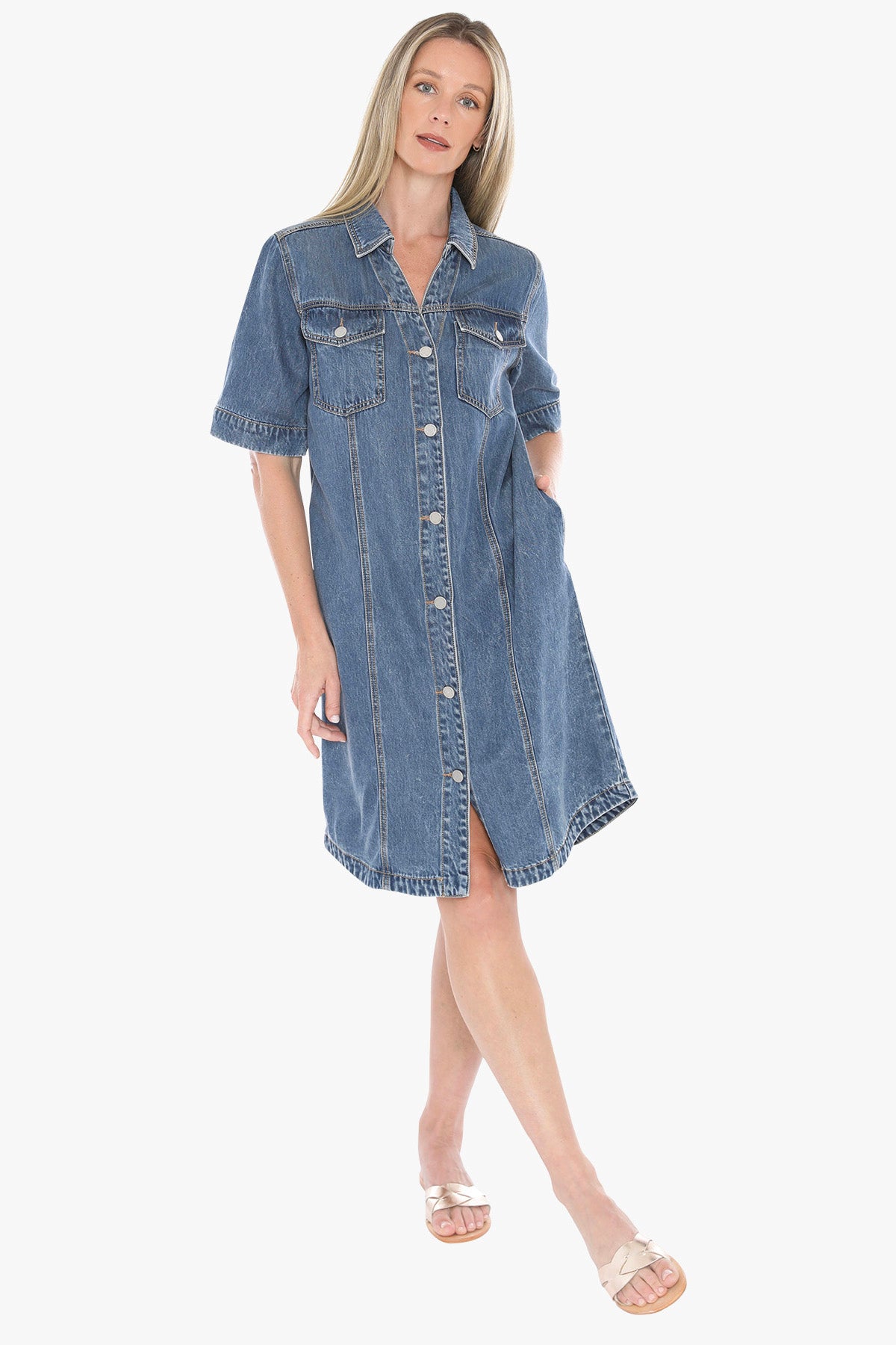 Jump - Soft Denim S/S Dress 596J5129A
