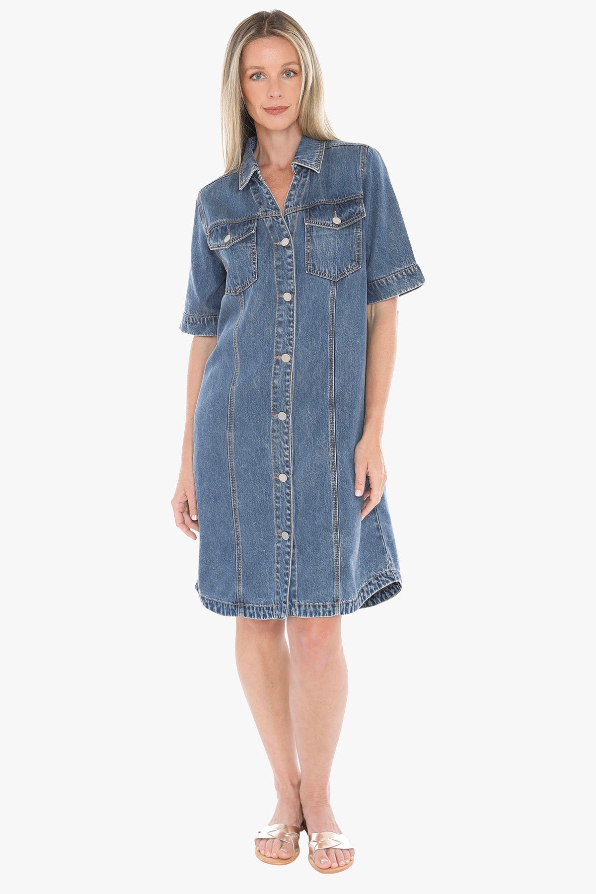 Jump - Soft Denim S/S Dress 596J5129A