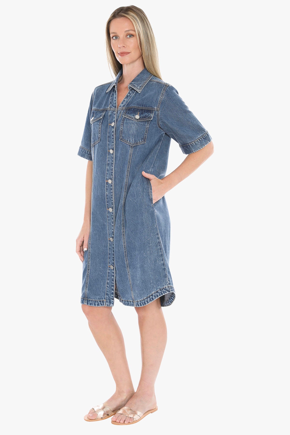 Jump - Soft Denim S/S Dress 596J5129A