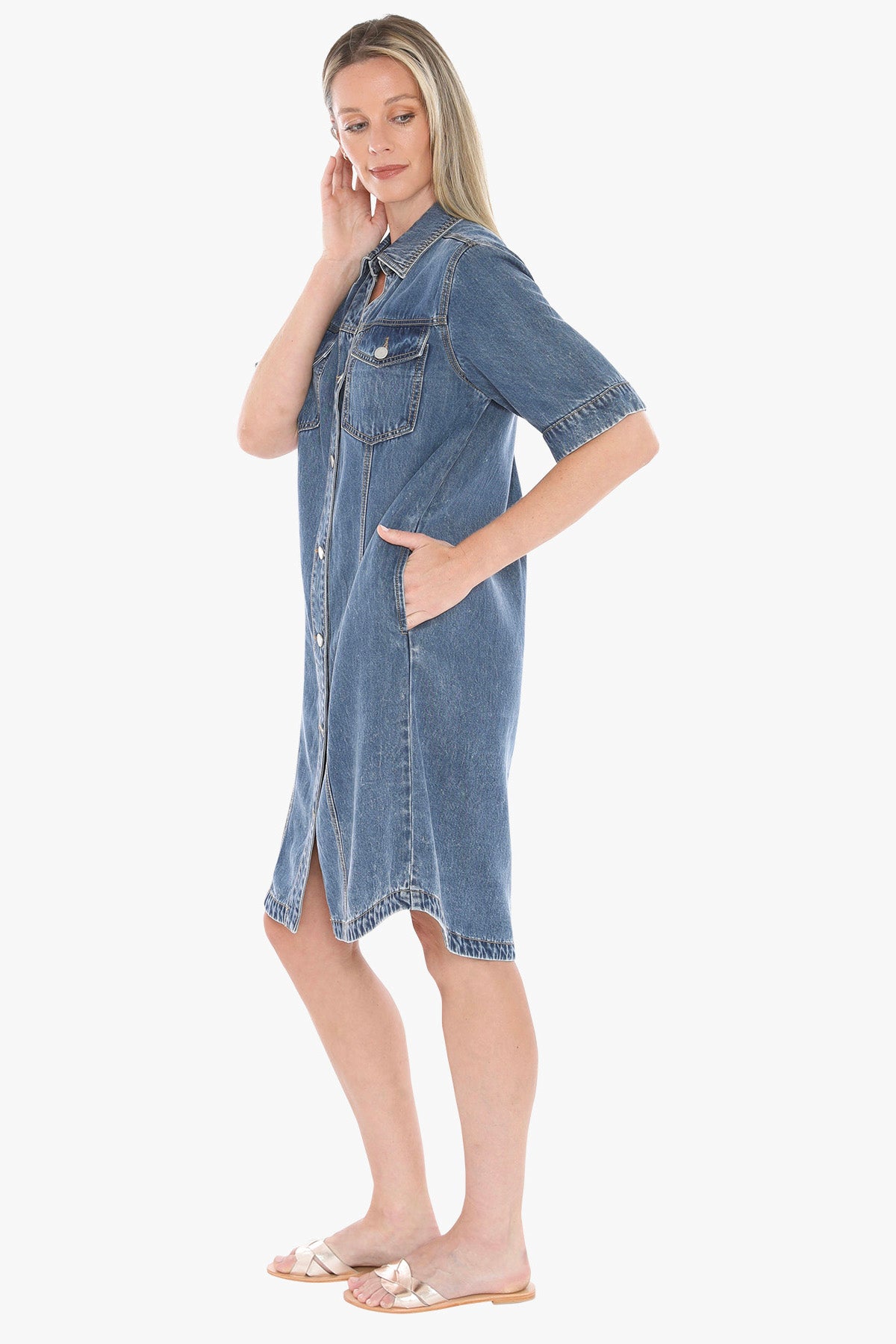 Jump - Soft Denim S/S Dress 596J5129A