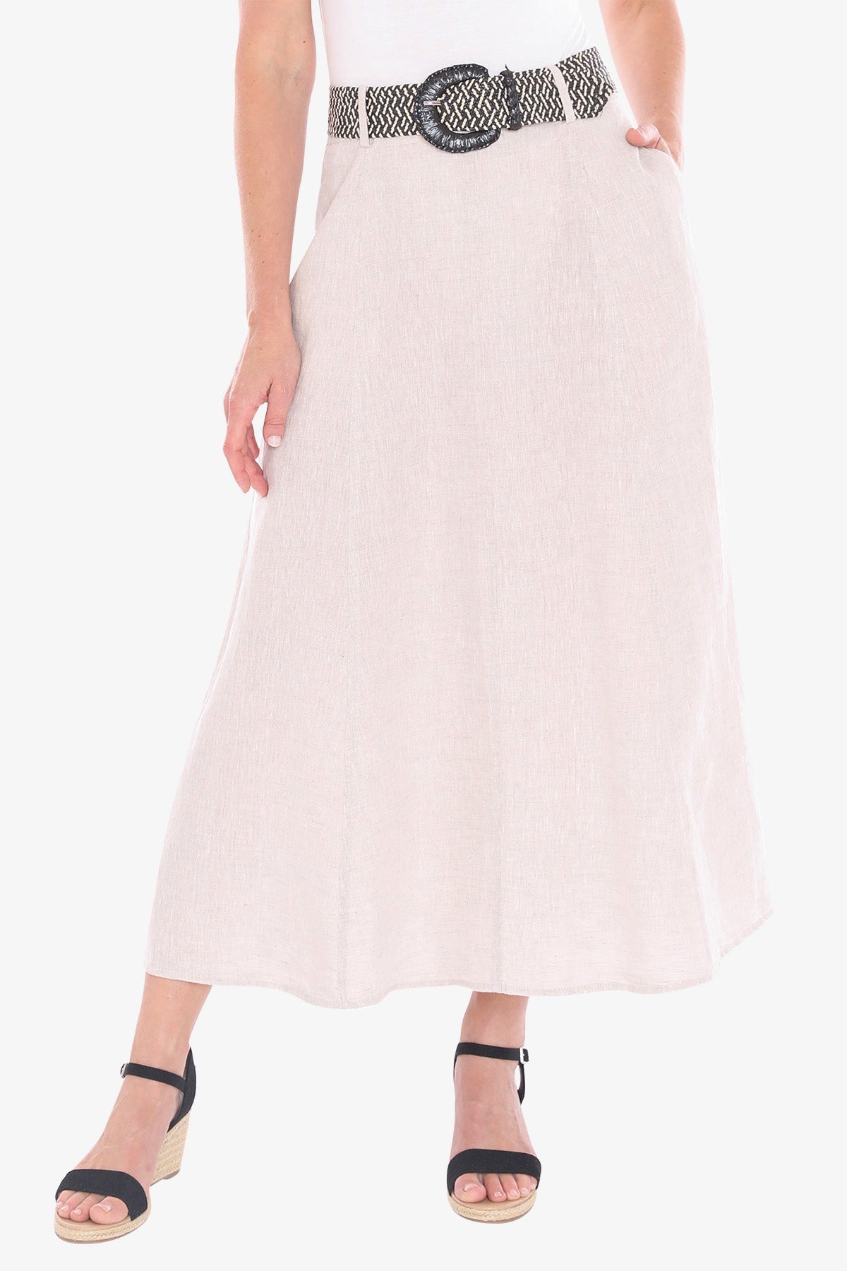 Jump - Belted Panel Skirt / 596J6135A