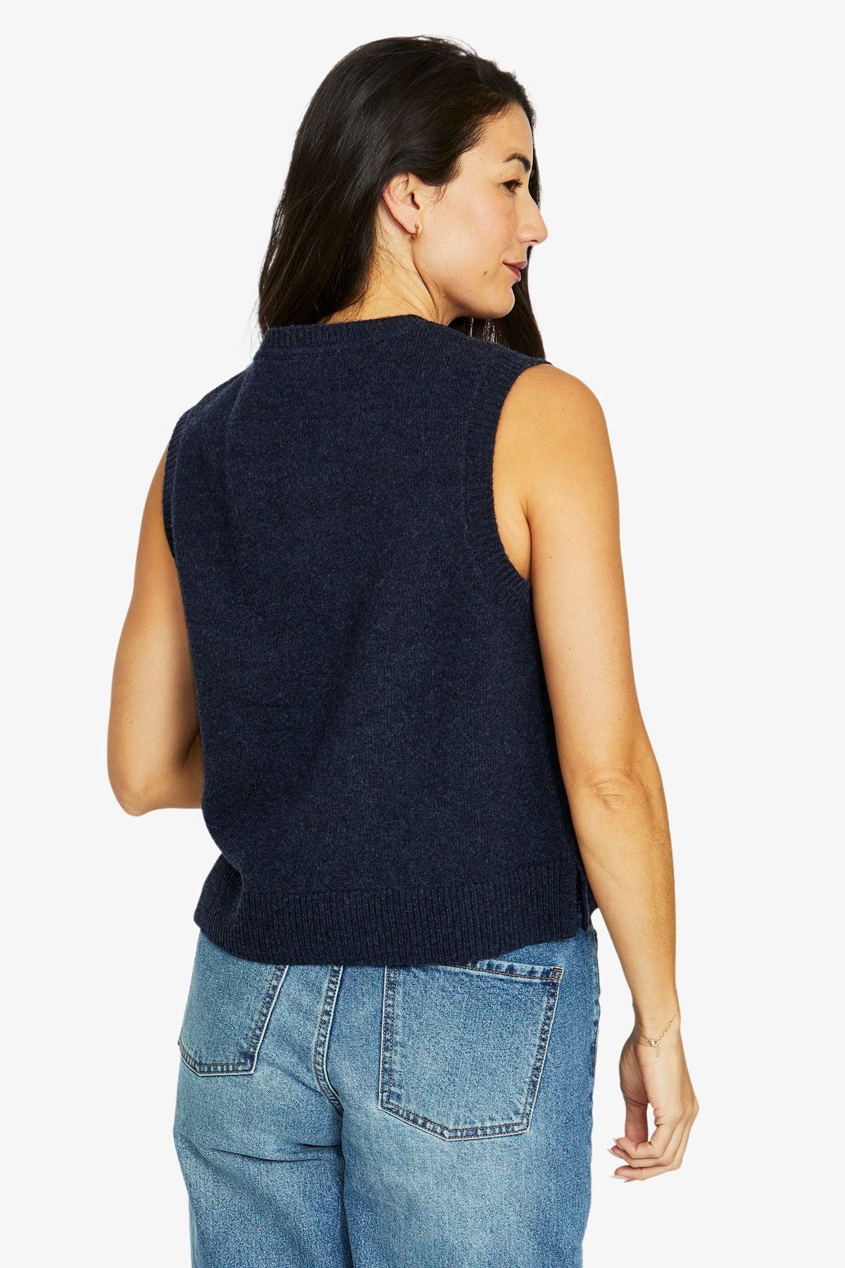 Jump - Reverse Jersey Vest - Indigo 60611069A