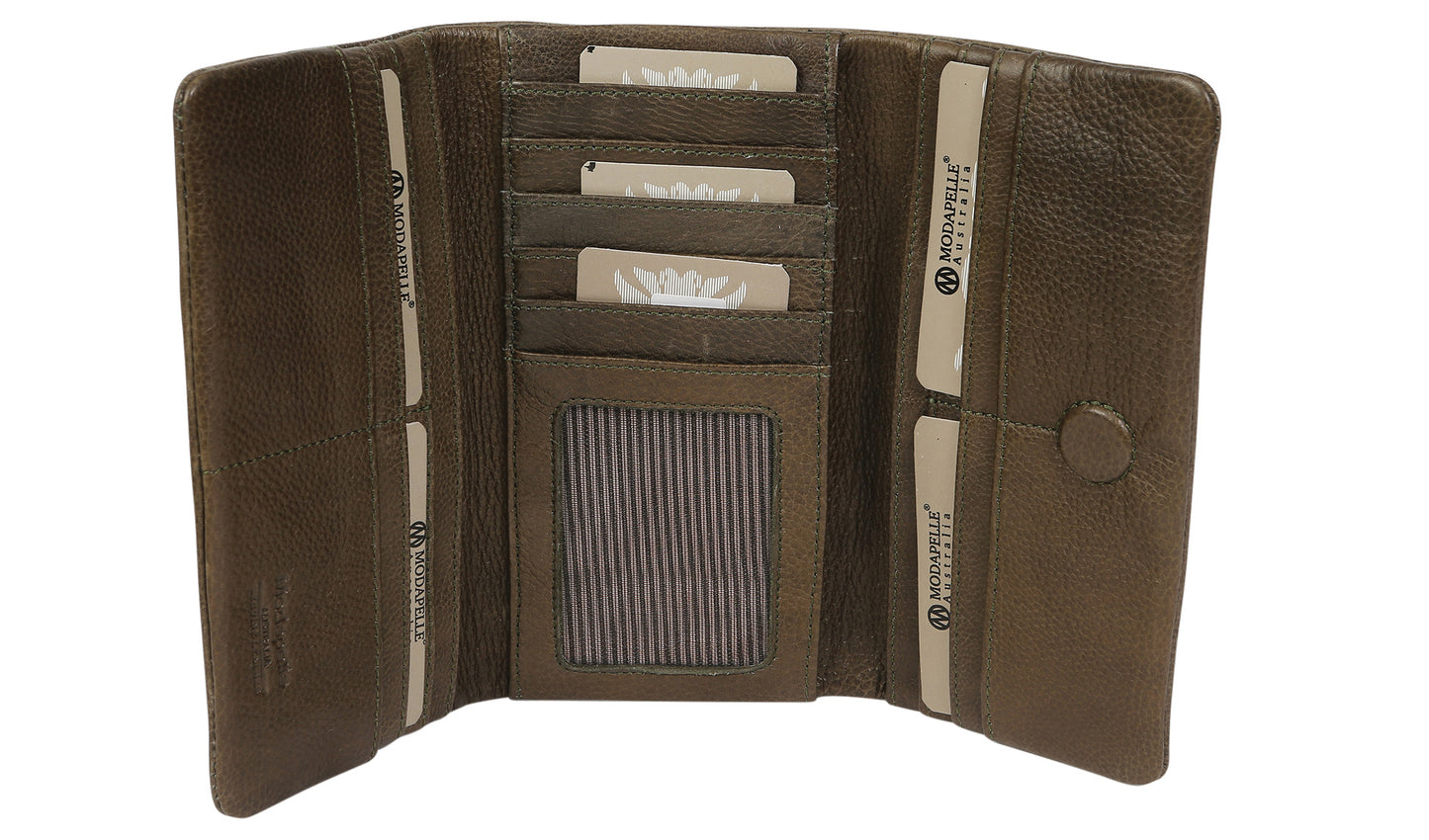 Modapelle - Soft Leather Flap Wallet 6330