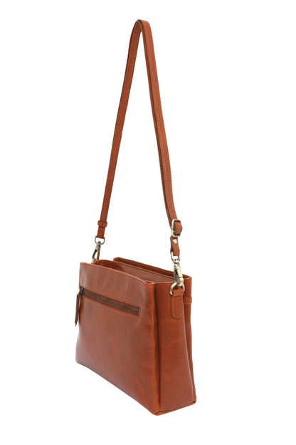 Modapelle - Leather Cross Body Bag | 6816TAN