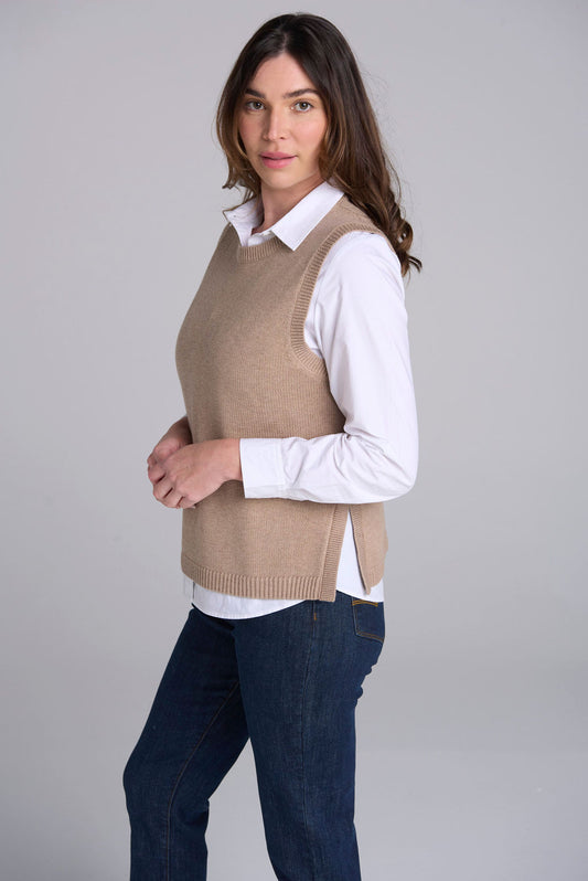 Goondiwindi Cotton - Vest With Side Slits 7060