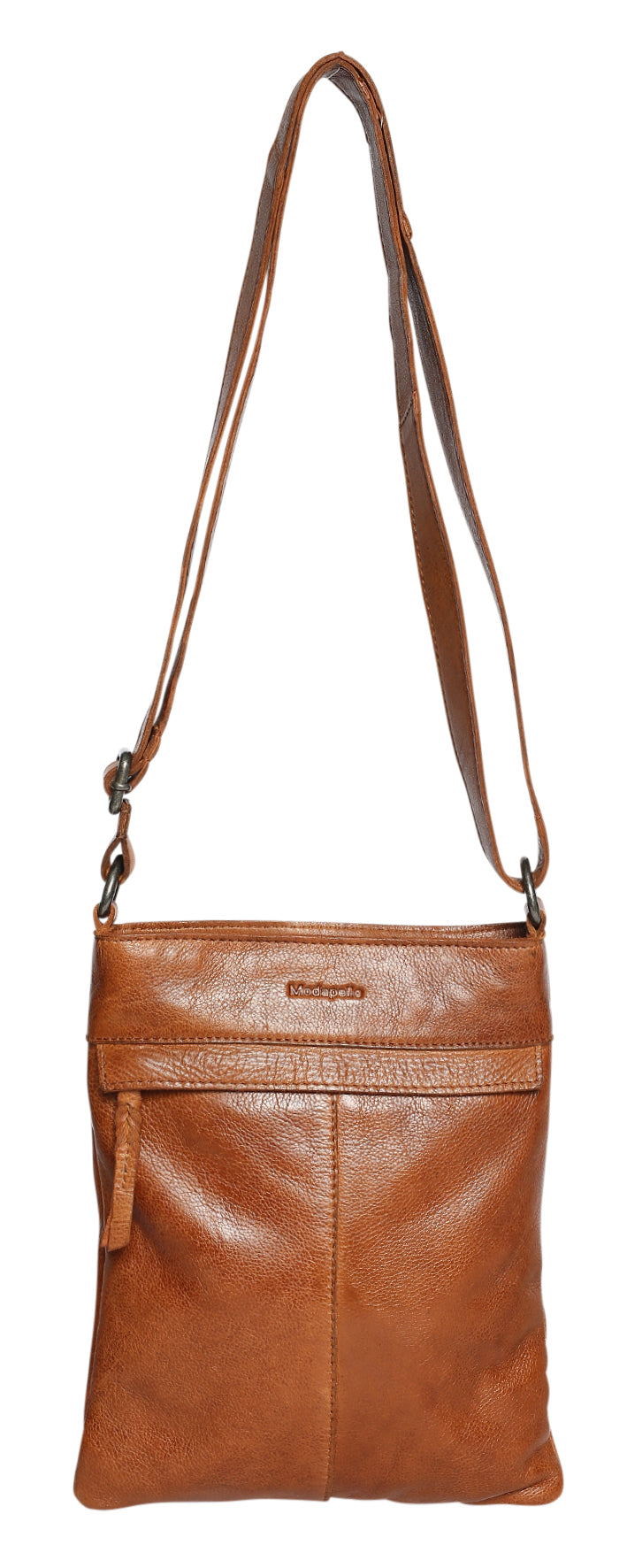 Modapelle - Leather Cross Body Bag Tan - 7688