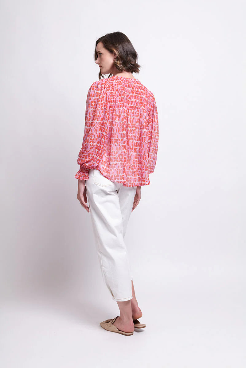 Foil - Shirr It Around Blouse Lava Pink | FO7783