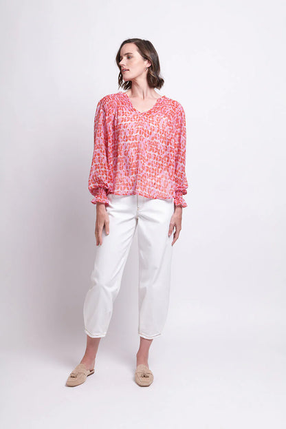 Foil - Shirr It Around Blouse Lava Pink | FO7783