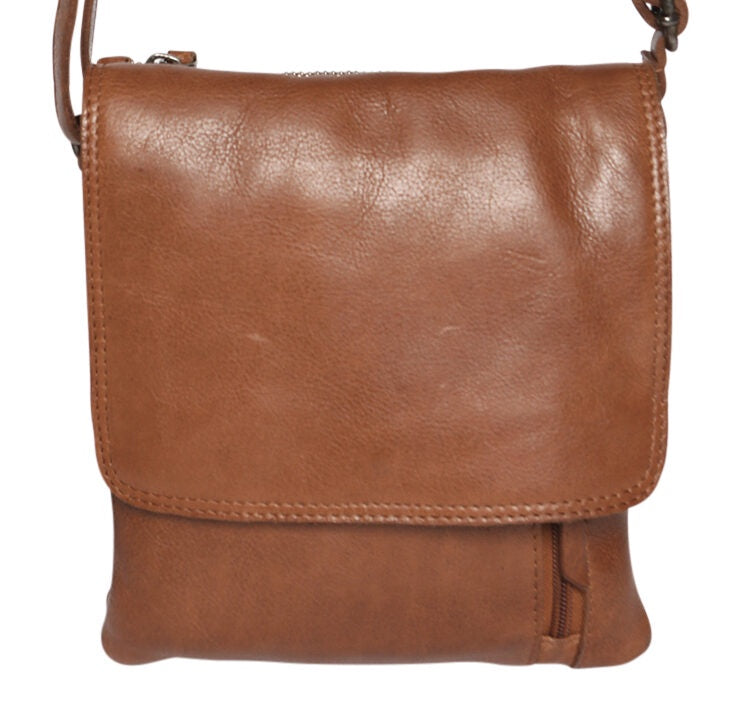 Modapelle - Leather Crossbody with Front Zip 7755