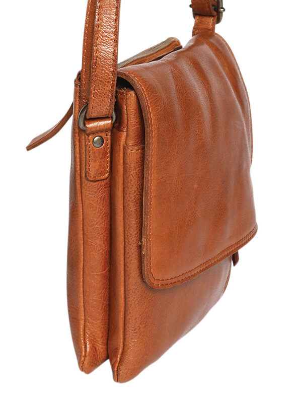 Modapelle - Leather Crossbody with Front Zip 7755