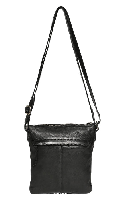 Modapelle - Cow VT Leather Cross Body Bag | 7768BLACK