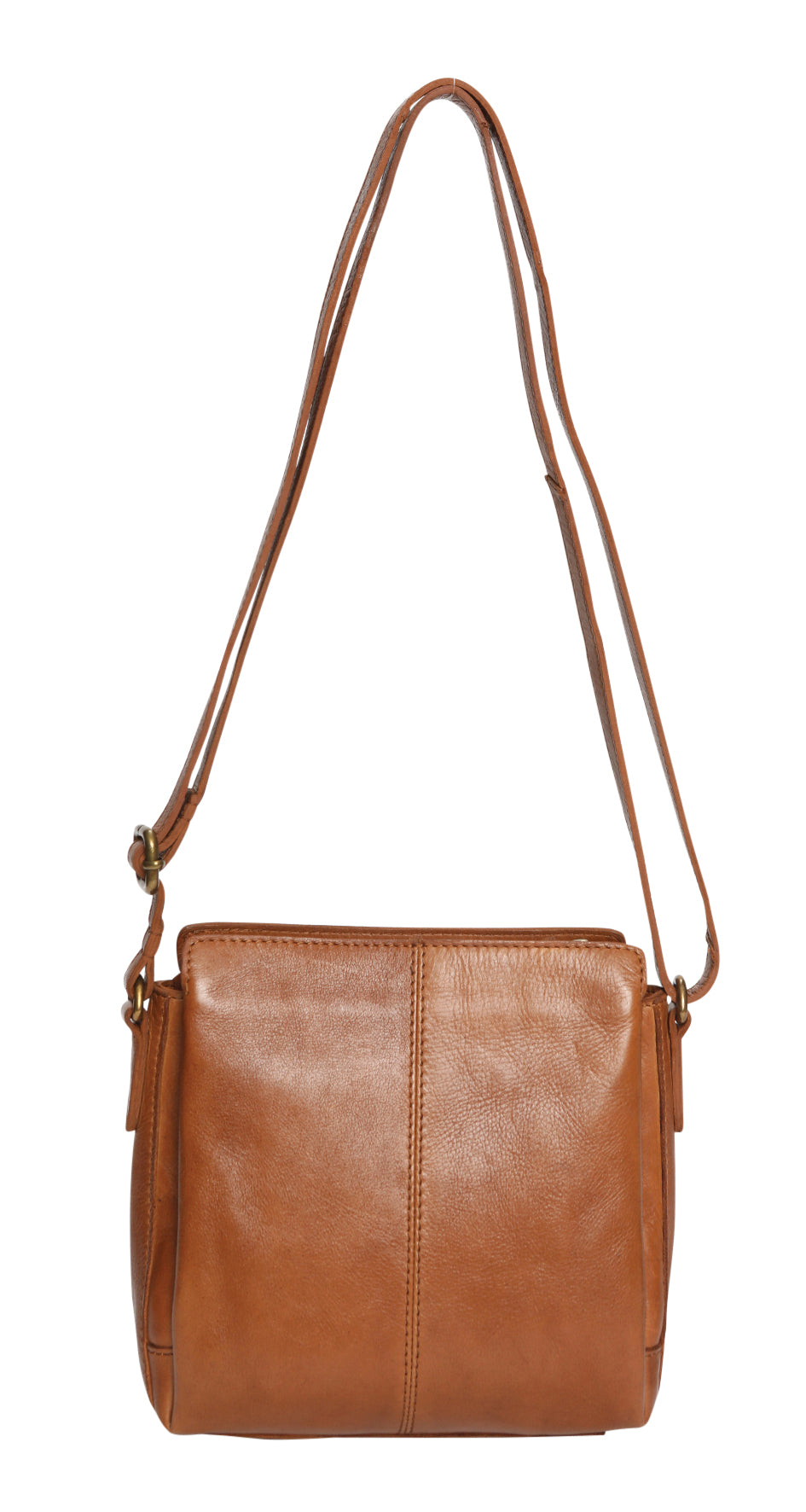 Modapelle - Vintage Leather Cross Body Bag Tan - 7828