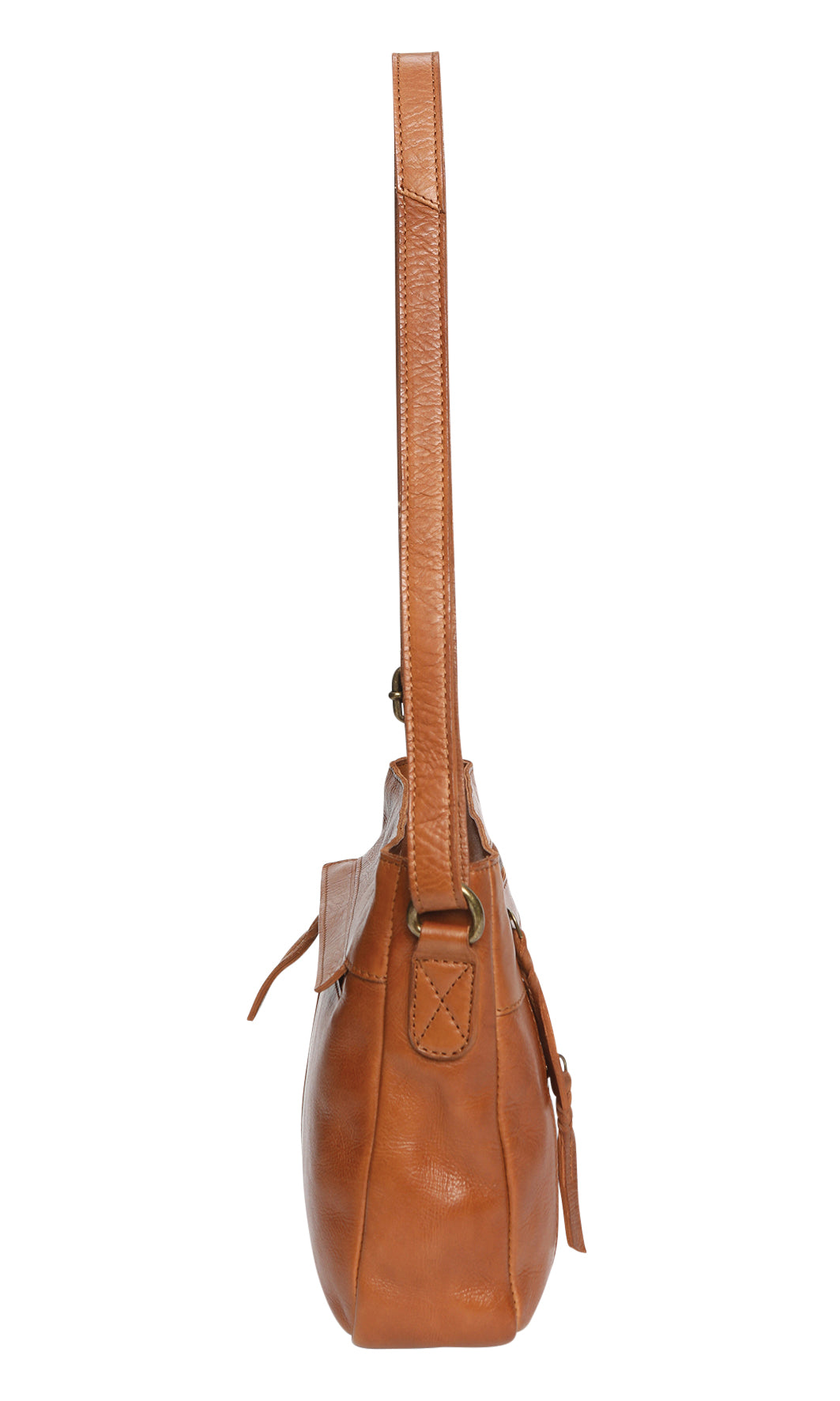 Modapelle - Vintage Leather Crossbody Bag / 7846 TAN