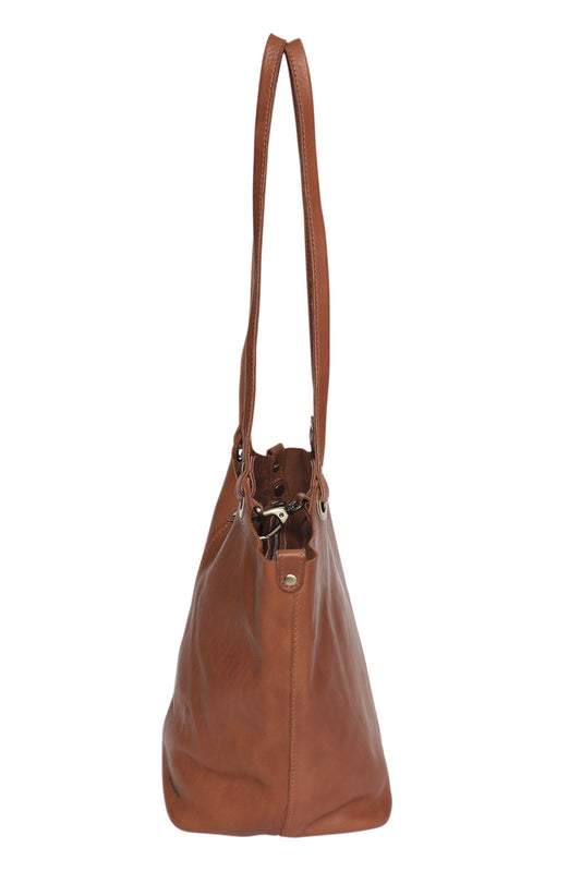 Modapelle - Cow Vintage Leather Shoulder Bag / Cognac 7904