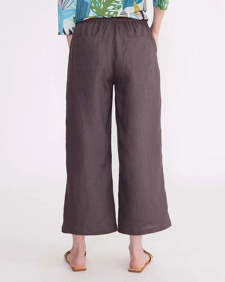 Yarra Trail - Essential Linen Pant Charcoal | YT24S8880