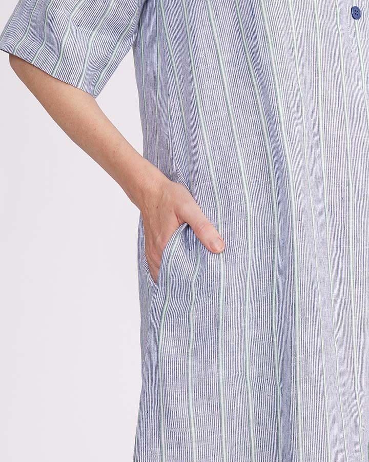 Yarra Trail - Stripe Shirtdress Blue Mix | YT24S9462