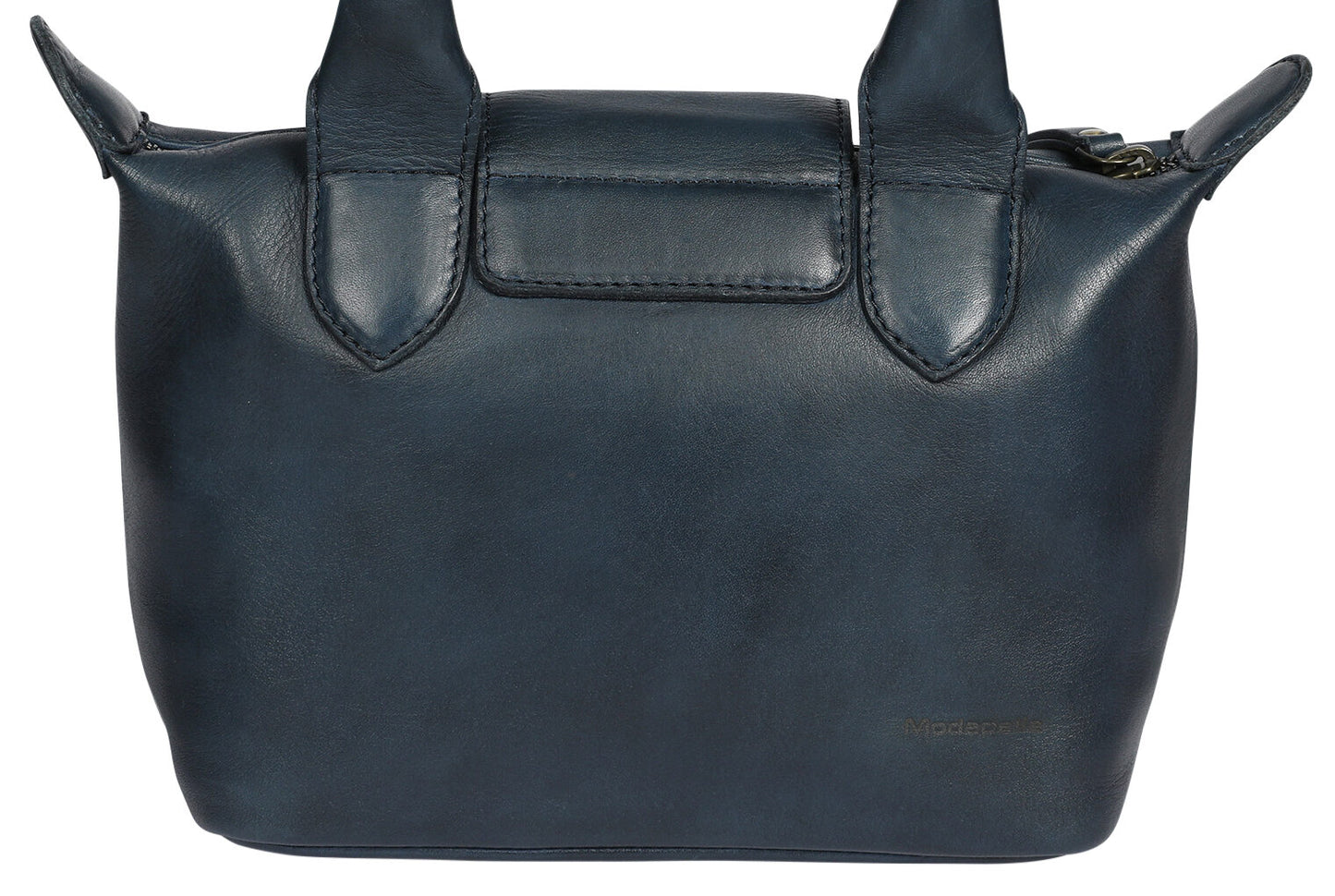 Modapelle - Vintage Leather Bag - Navy | 8217
