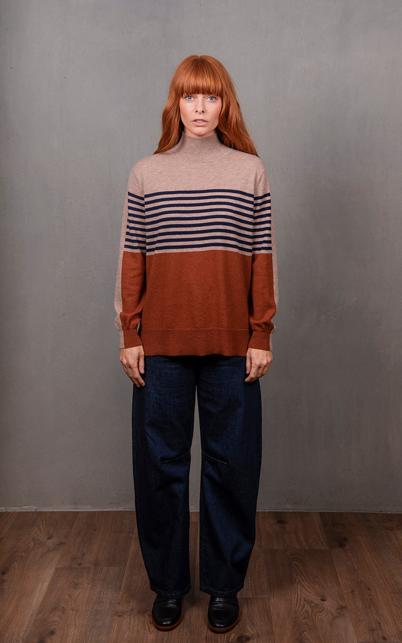 Bridge & Lord - Stripe and Colour Block Tunic BL6622