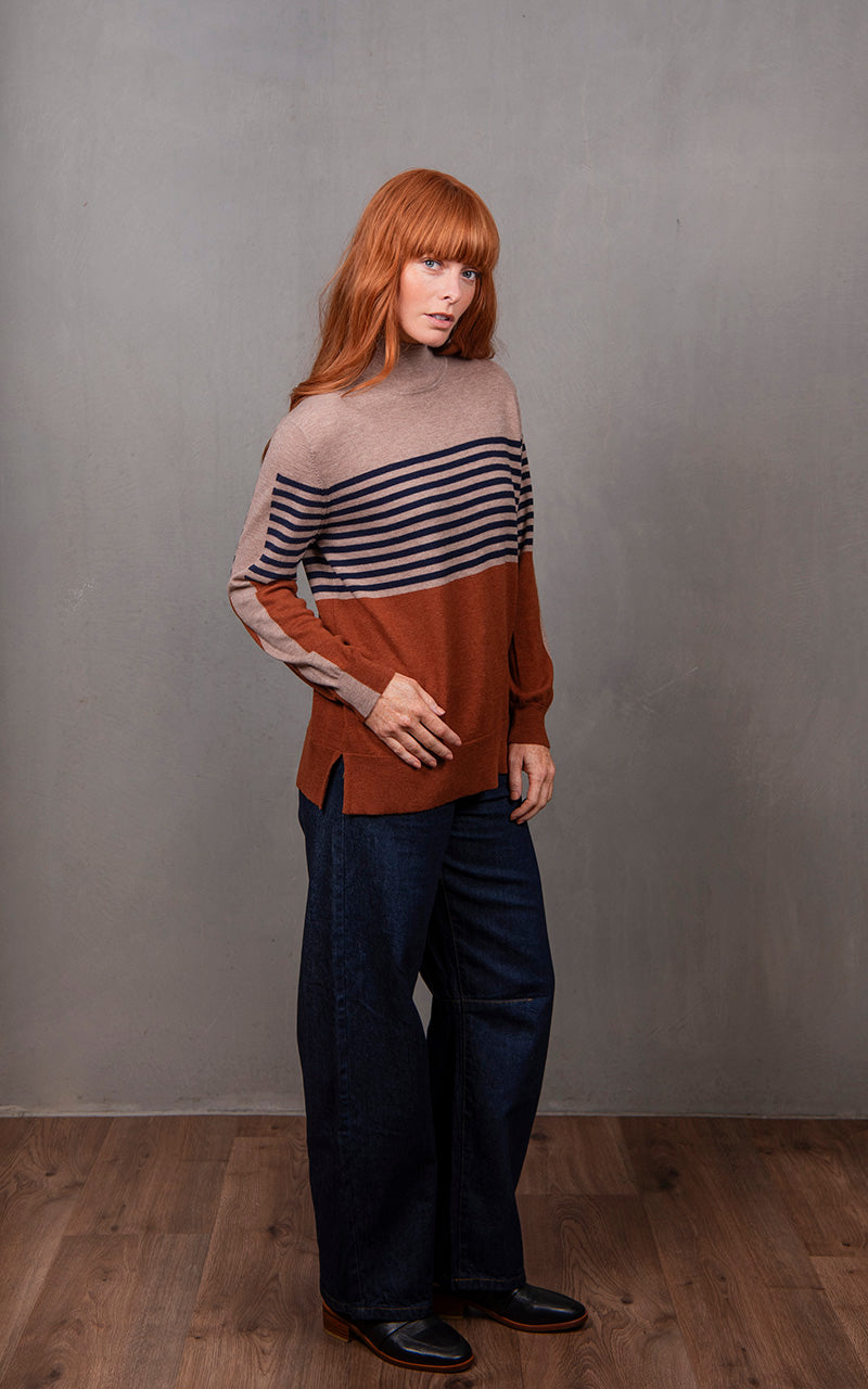 Bridge & Lord - Stripe and Colour Block Tunic BL6622