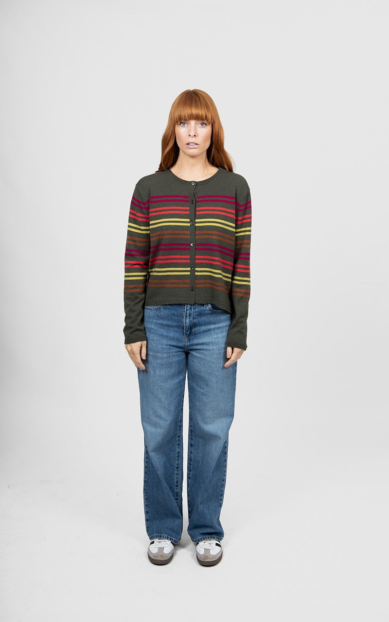 Bridge & Lord - Lucia Multi Stripe Cropped Cardi BL6627