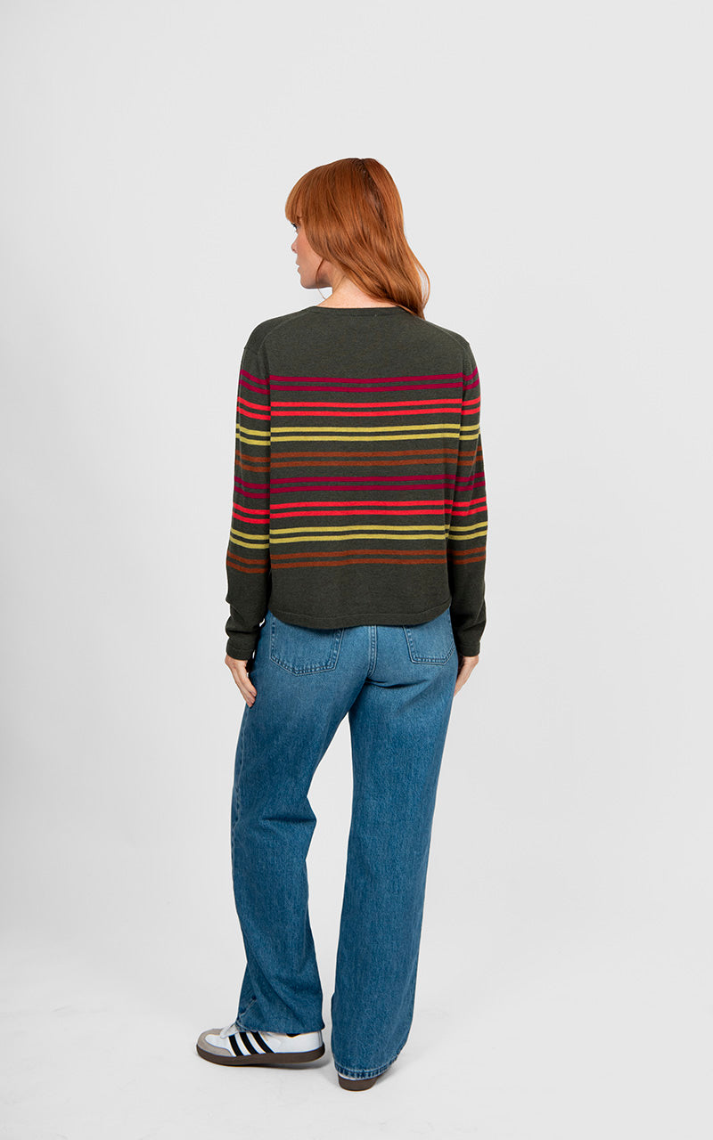 Bridge & Lord - Lucia Multi Stripe Cropped Cardi BL6627