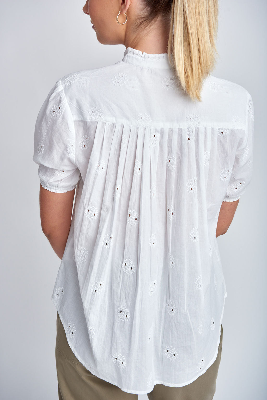 Cloth Paper Scissors - Embroidered Shirt White | CPS1431