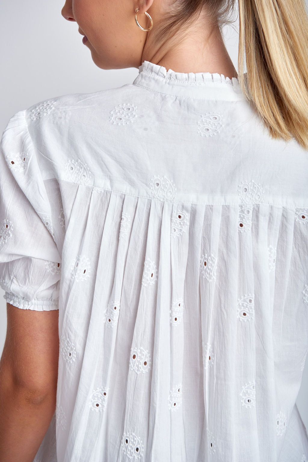 Cloth Paper Scissors - Embroidered Shirt White | CPS1431