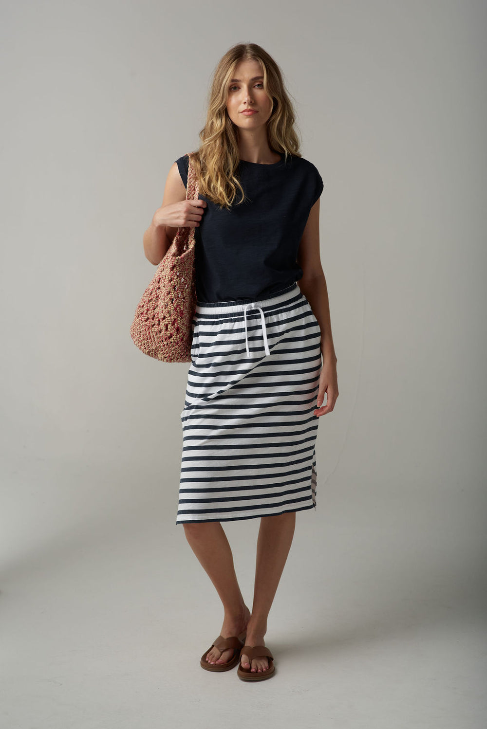 Cloth Paper Scissors - Stripe Draw String Skirt C1557