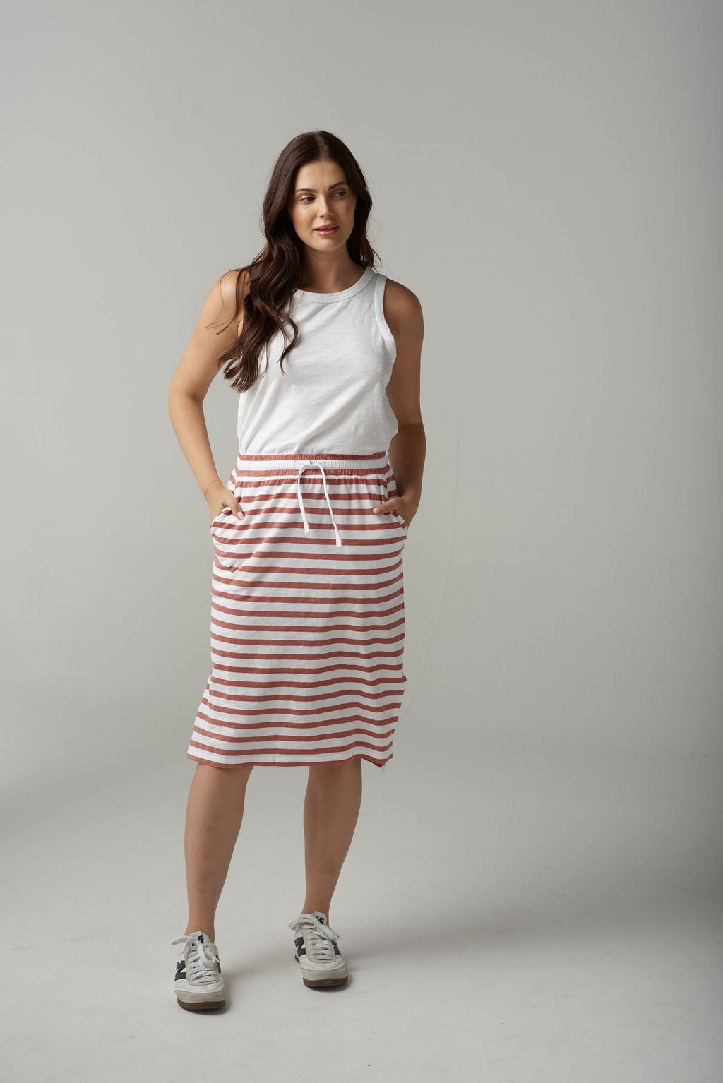 Cloth Paper Scissors - Stripe Draw String Skirt C1557