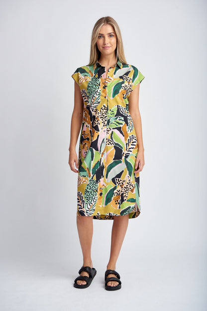 Cloth Paper Scissors - Sleeveless Dress Jungle Print | CPS1618