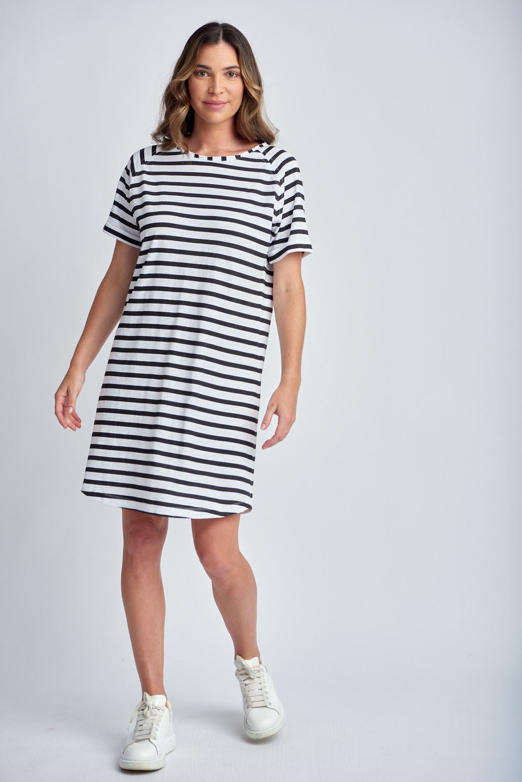 Cloth Paper Scissors - Stripe Dress White/Black | CPS1625