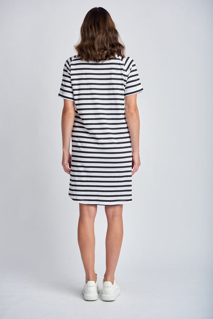 Cloth Paper Scissors - Stripe Dress White/Black | CPS1625