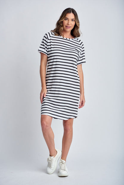 Cloth Paper Scissors - Stripe Dress White/Black | CPS1625