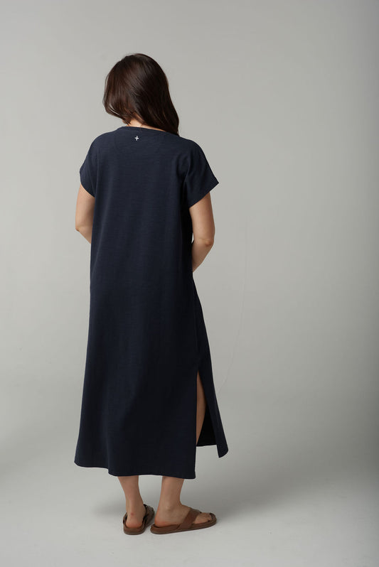 Cloth Paper Scissors - Cap Sleeve Slub Dress C1628