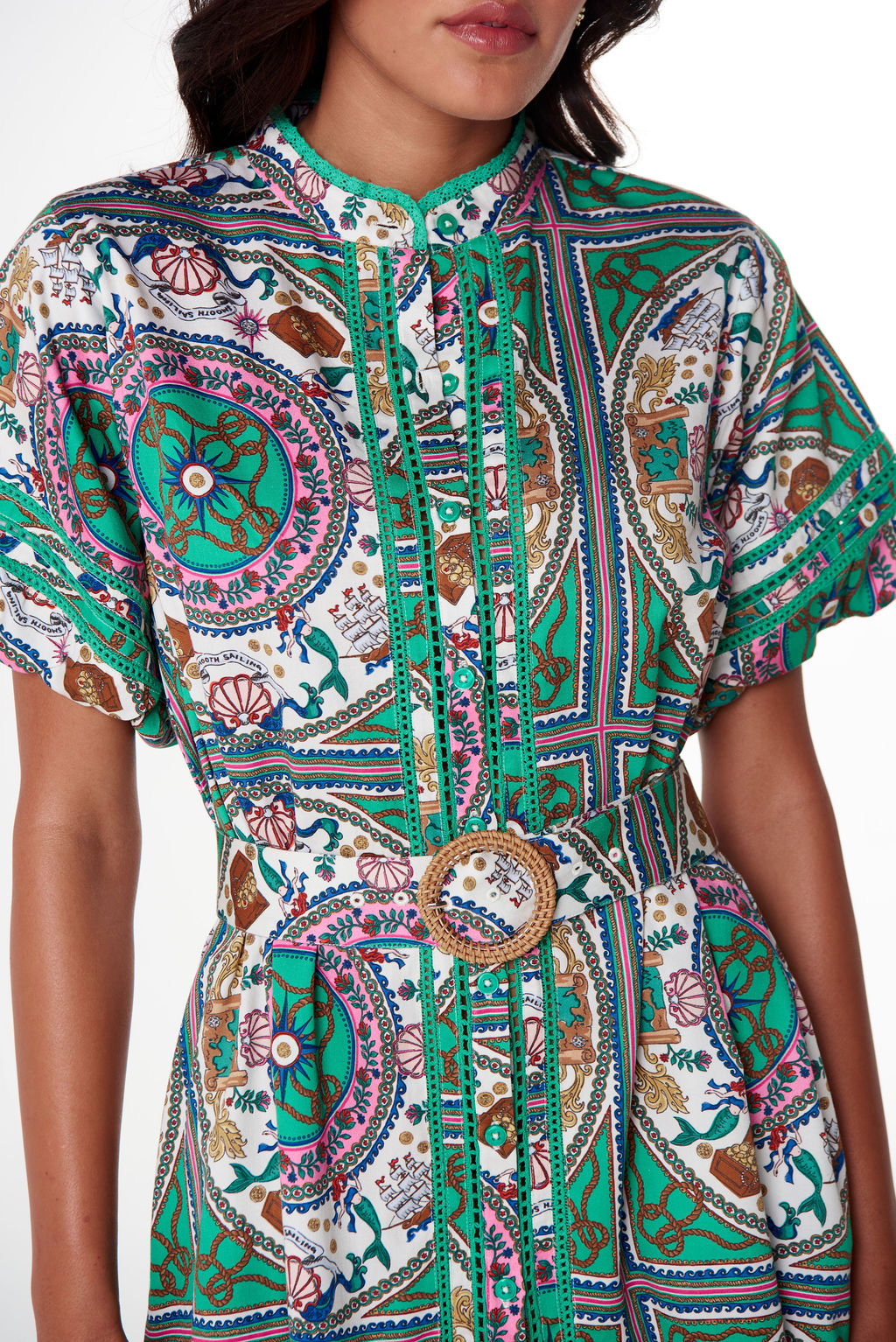 Cloth + Paper + Scissors - Time for Tea Dress - Smooth Sailing Print | C1647