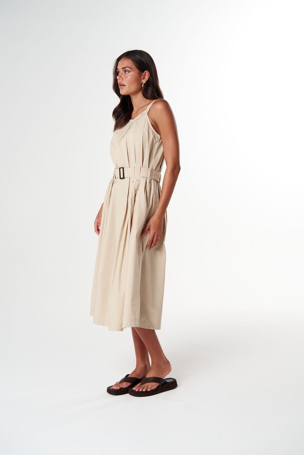 Cloth + Paper + Scissors - Home Pleat Cotton Dress | C1651