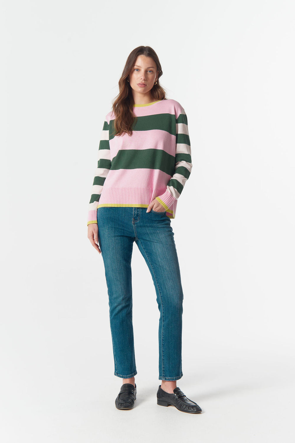 Cloth Paper Scissors - Sierra Contrast Stripe Knit C1837