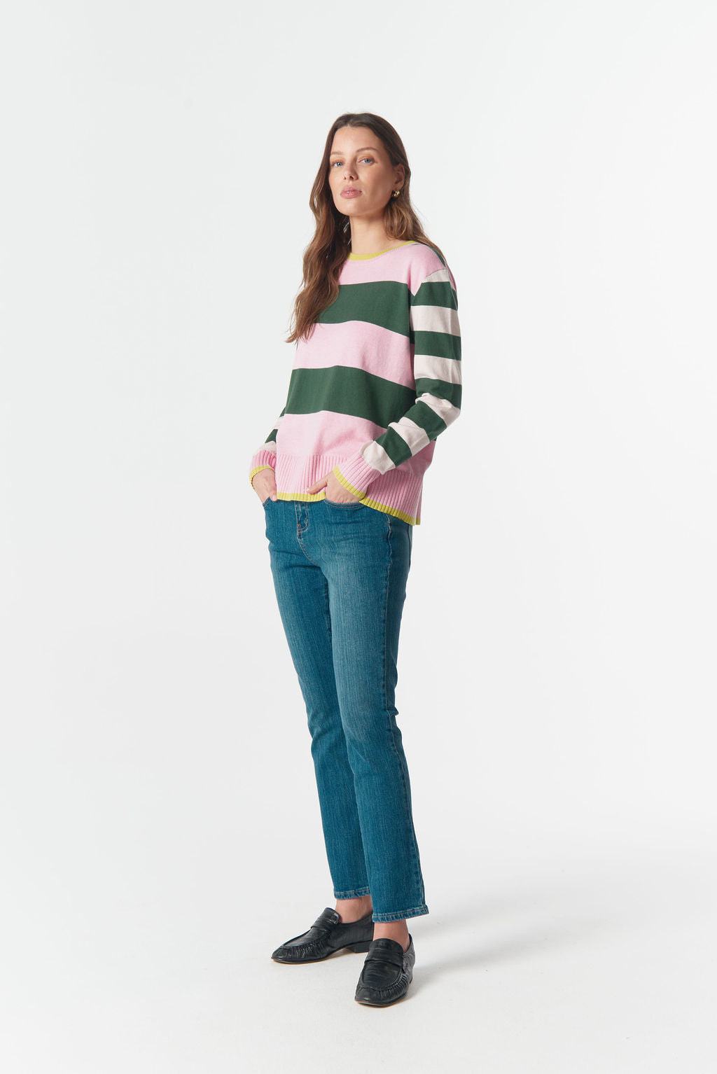 Cloth Paper Scissors - Sierra Contrast Stripe Knit C1837