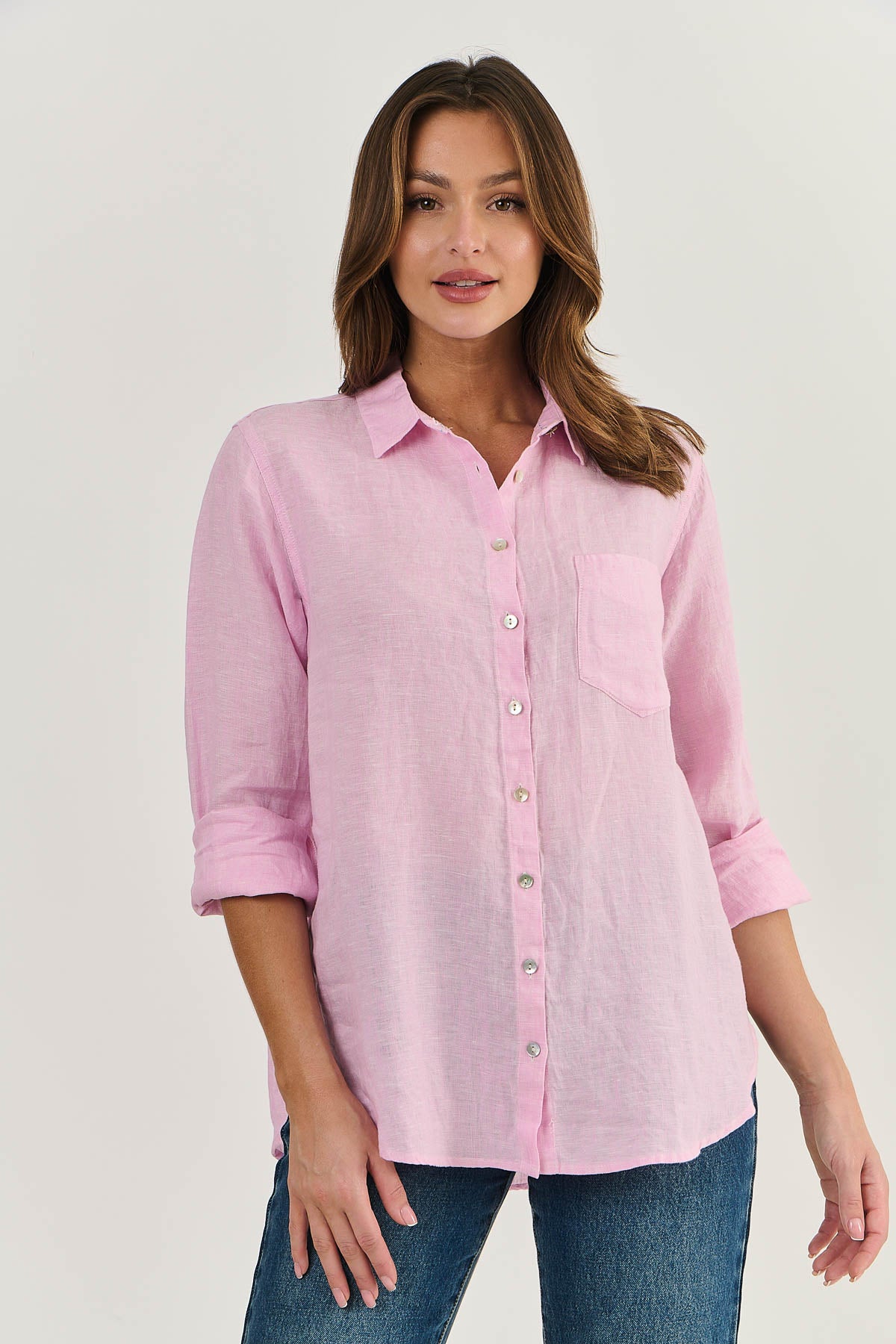 Enveloppe - Linen Boyfriend Shirt - Pastel ENVB-076