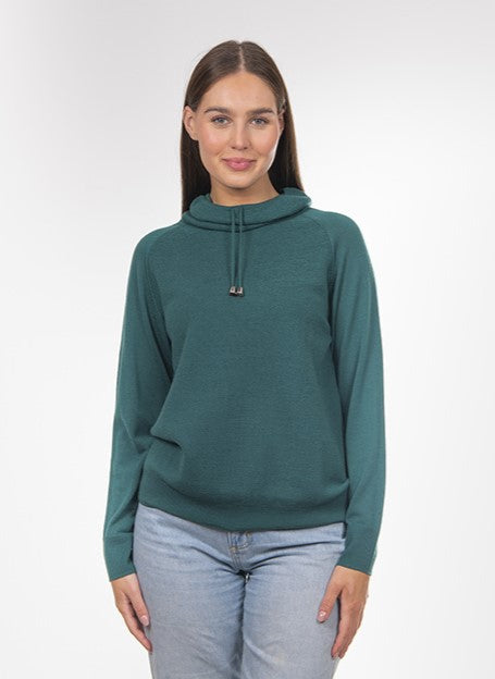 Fields - Tuck Stitch Snood Pullover Green | FK4022