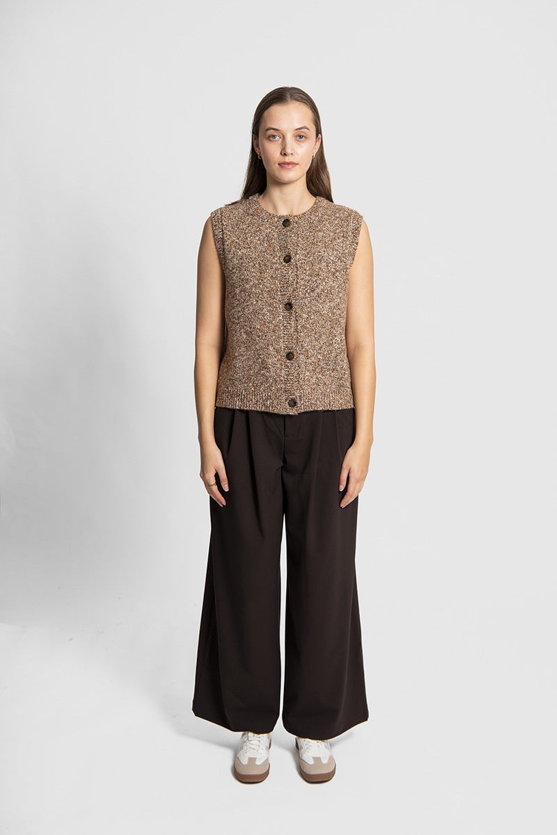 Fields Knitwear - Button Up Vest FK6036