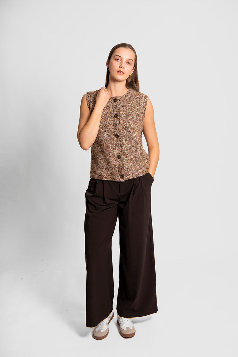Fields Knitwear - Button Up Vest FK6036