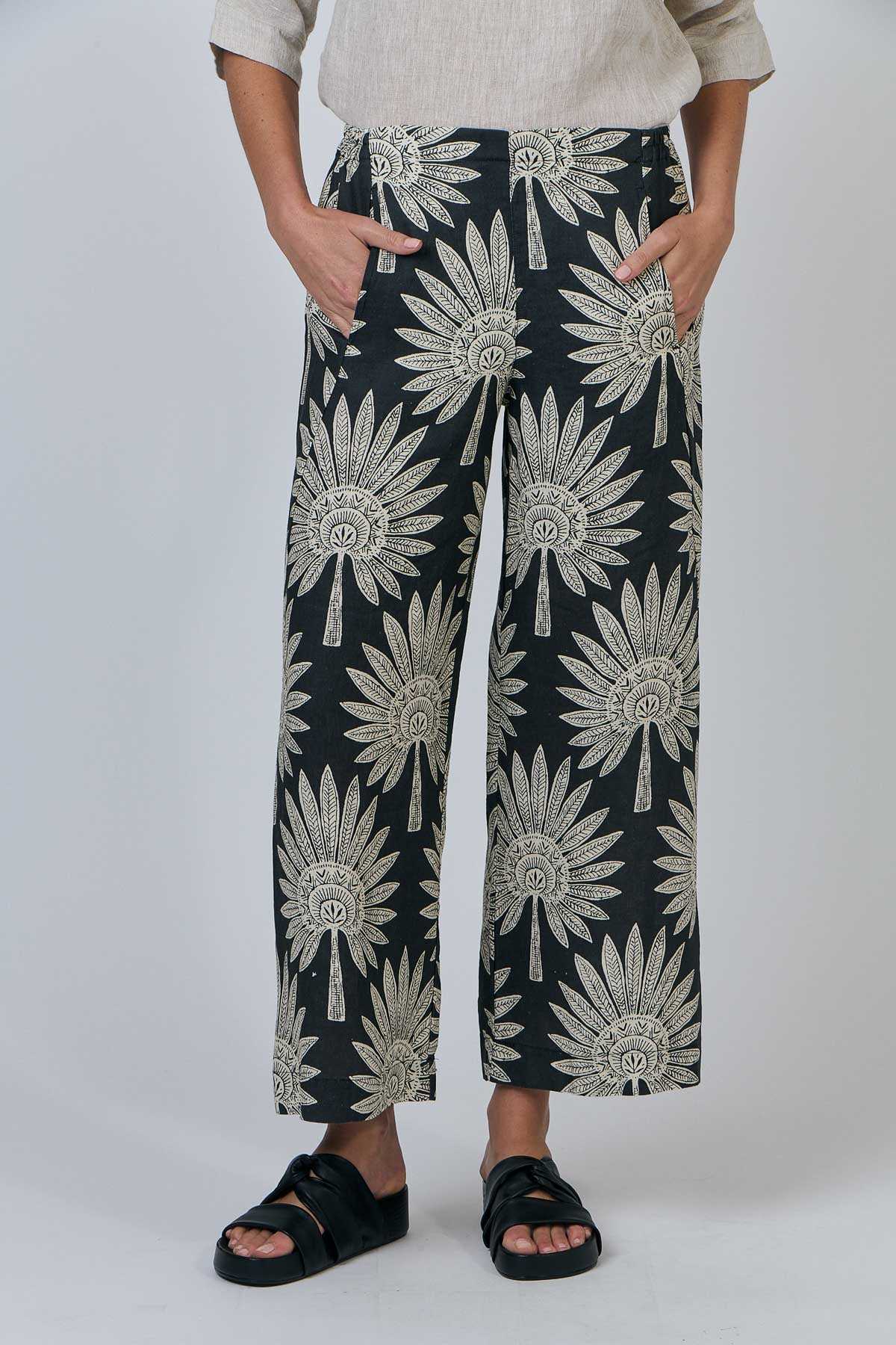 Naturals – Wide Leg Linen Pants / GA398
