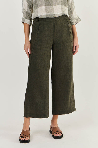 Naturals - Linen Pants Licorice | GA398