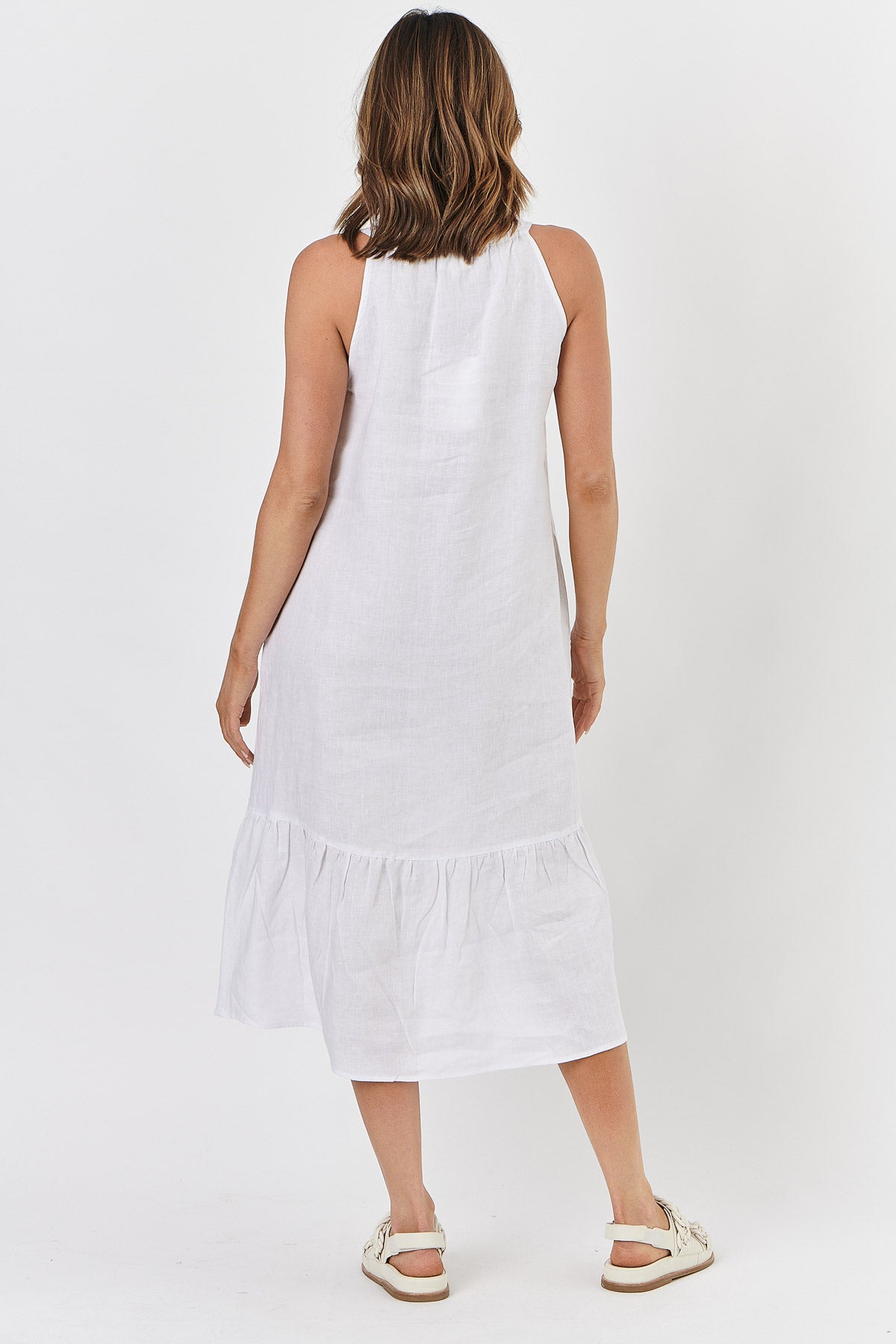 Naturals - Linen Dress White | GA440