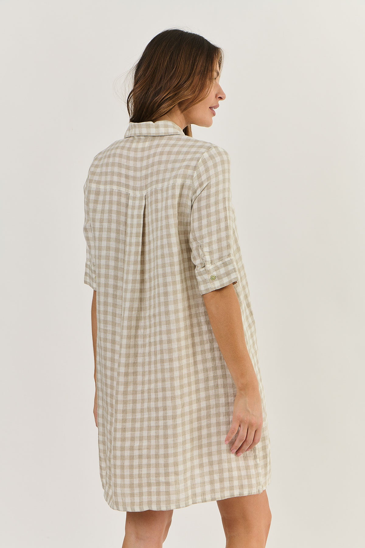 Naturals - Linen Dress Nougat | GA513