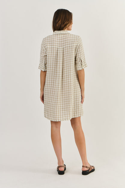 Naturals - Linen Dress Nougat | GA513