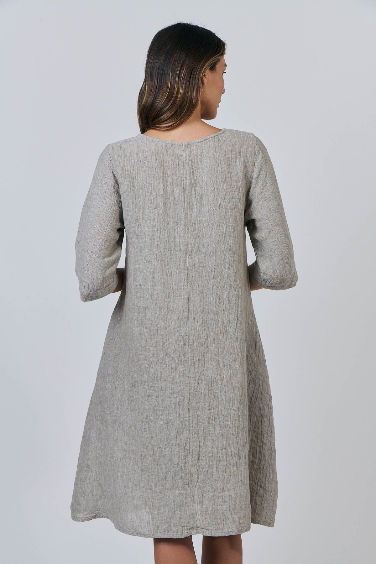 Naturals - Linen V-Neck Dress GA526