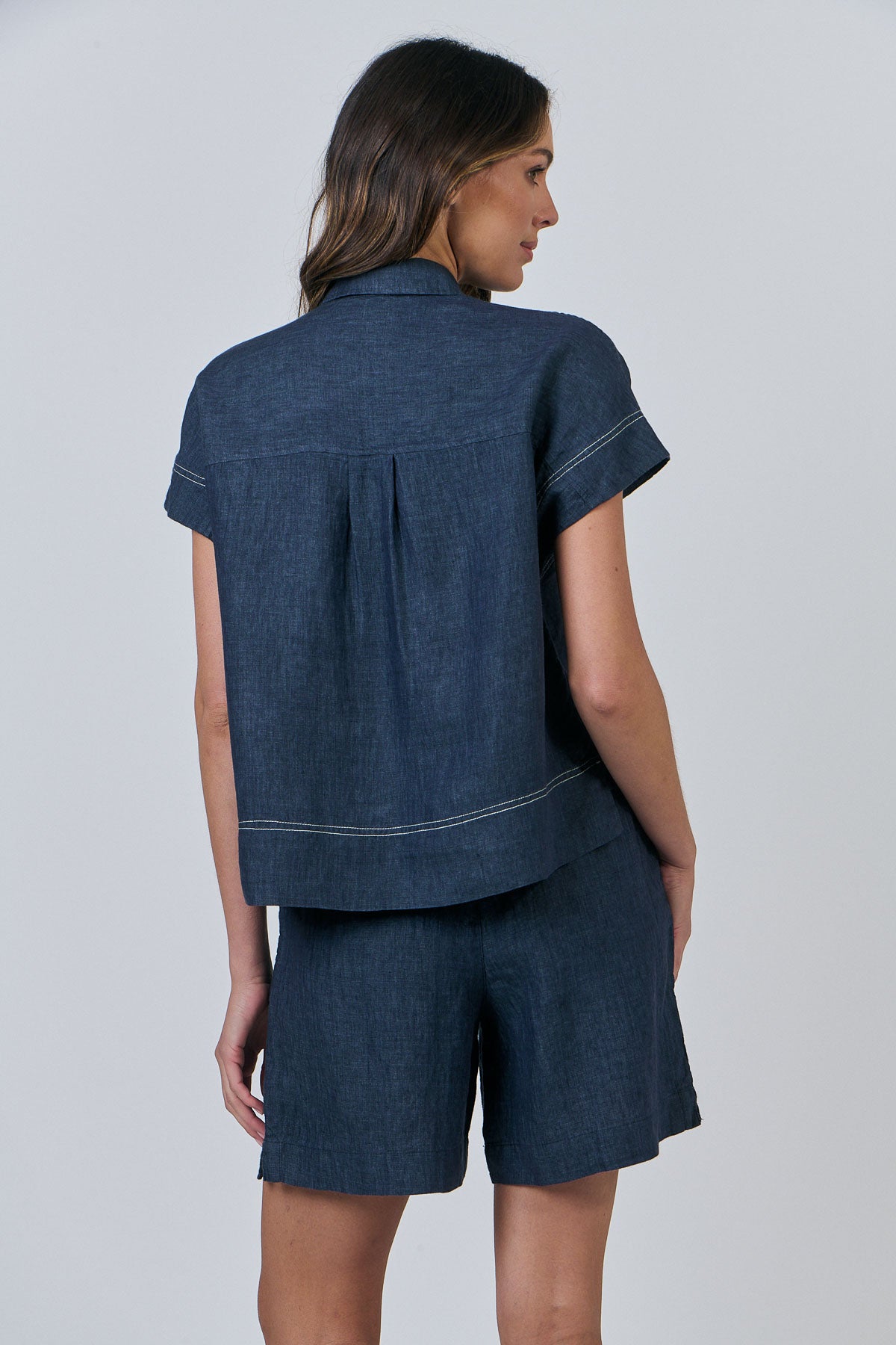 Naturals - Linen Button-Down Shirt GA533