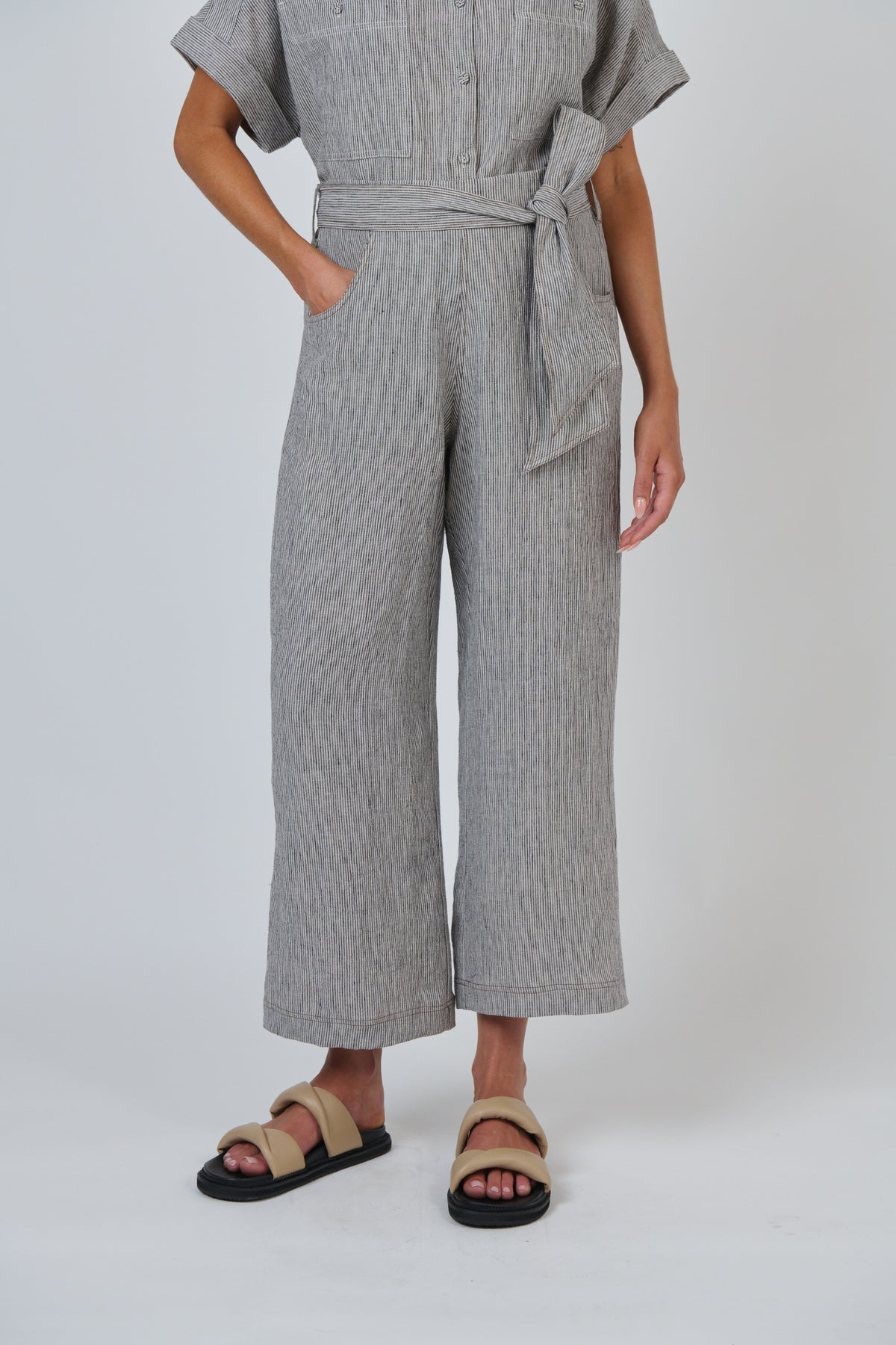 Naturals by O & J - Linen Pant with Tie | GA567